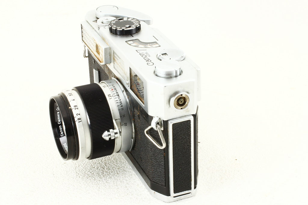 ジャンク品◆Canon 7型 50mm F1.8 レンズ付き