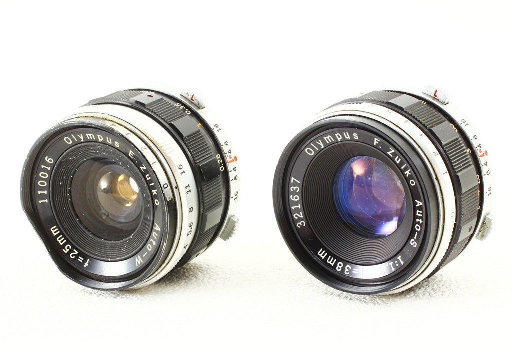 ジャンク品◆OLYMPUS PEN-FT F.ZUIKO Auto-S 38/1.8 E.ZUIKO auto-w 25/4