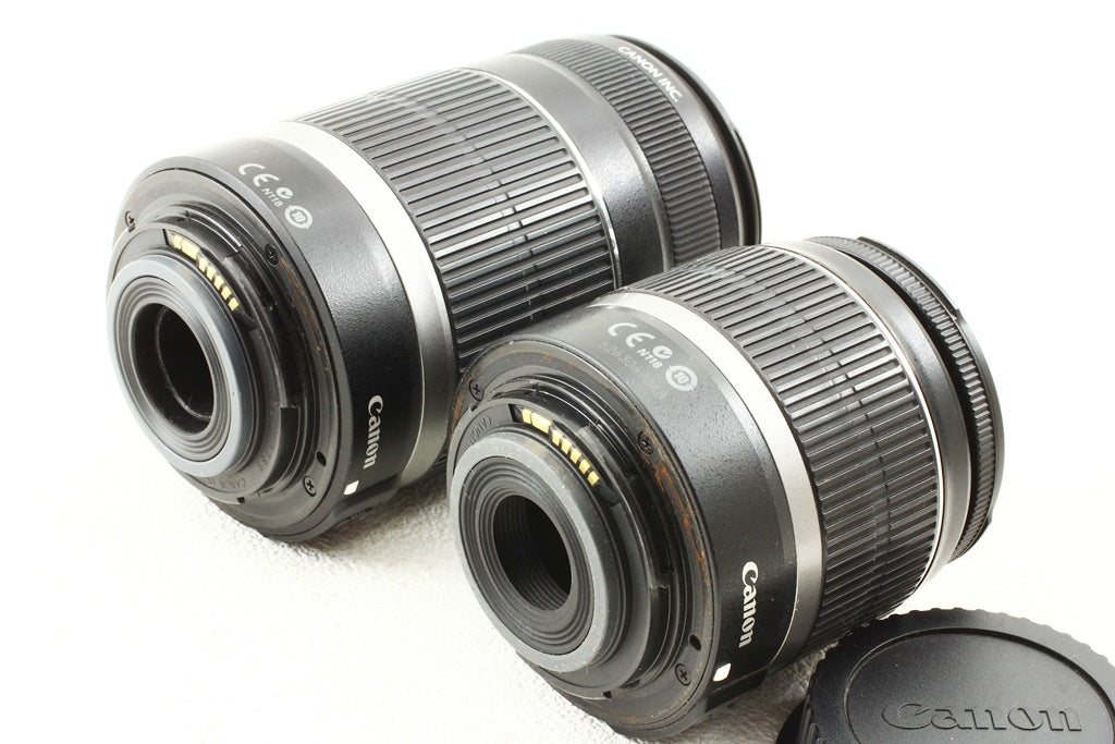 極上品◆Canon EF-S 18-55/3.5-5.6 IS EF-S 55-250/4-5.6 IS