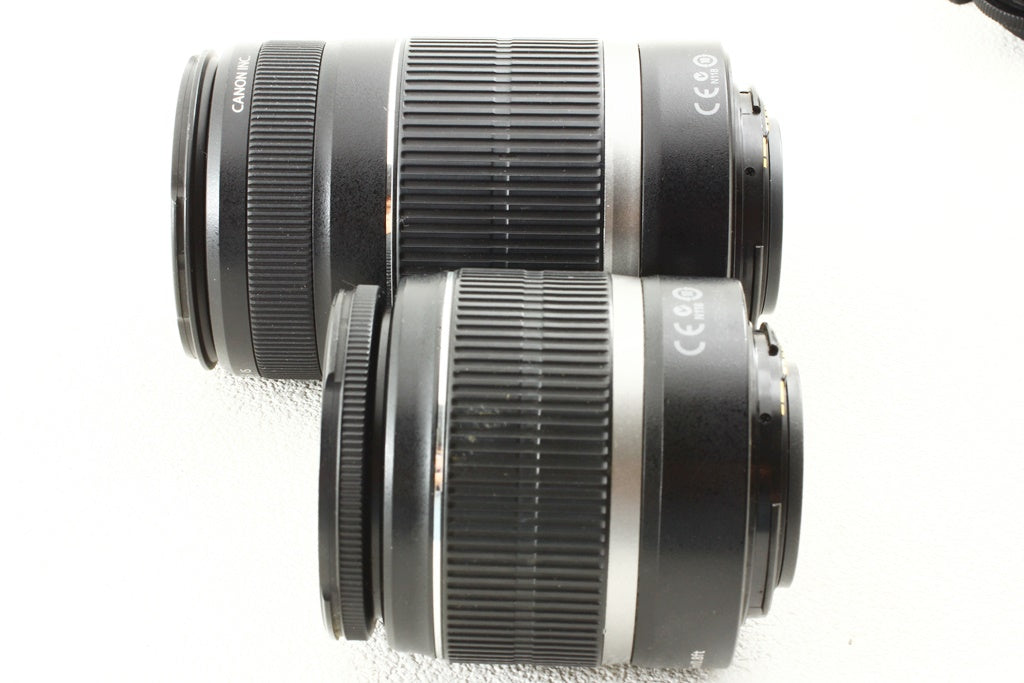 極上品◆Canon EF-S 18-55/3.5-5.6 IS EF-S 55-250/4-5.6 IS
