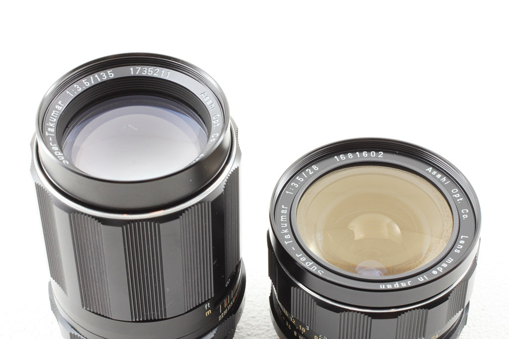 外観美品◆ASAHI PENTAX Super-Takumar 28mm F3.5 135mm F3.5