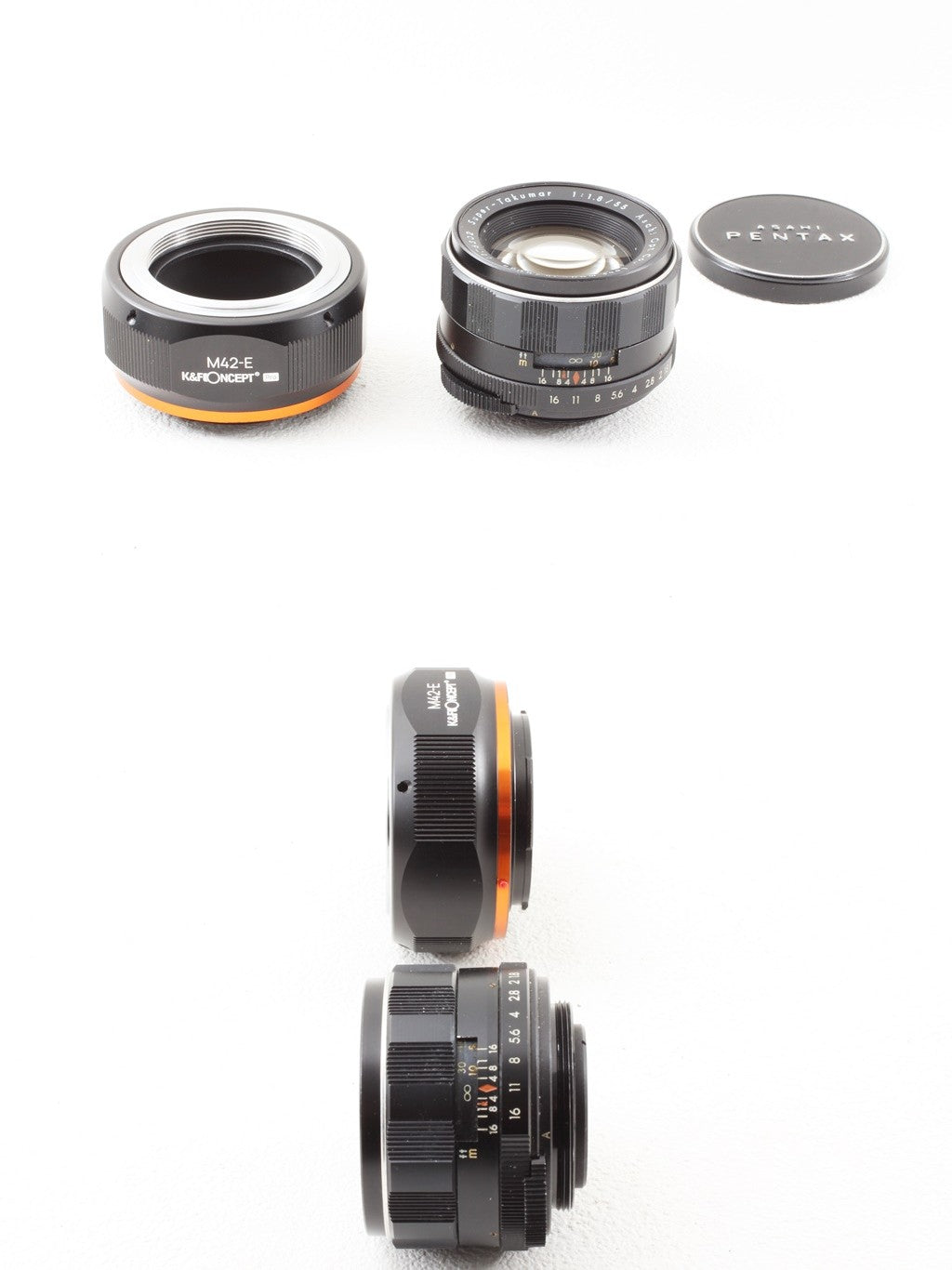 外観美品◆ASAHI Pentax Super Takumar 55/1.8 K&F