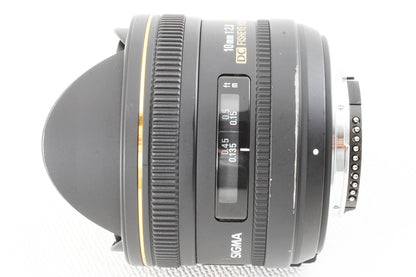 美品◆SIGMA 10mm F2.8 EX DC FISHEYE HSM Nikon