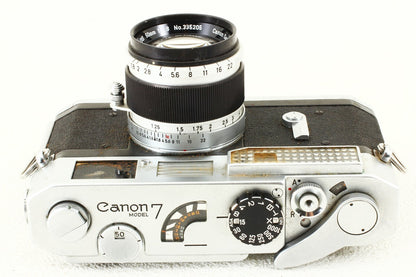 ジャンク品◆Canon 7型 50mm F1.8 レンズ付き
