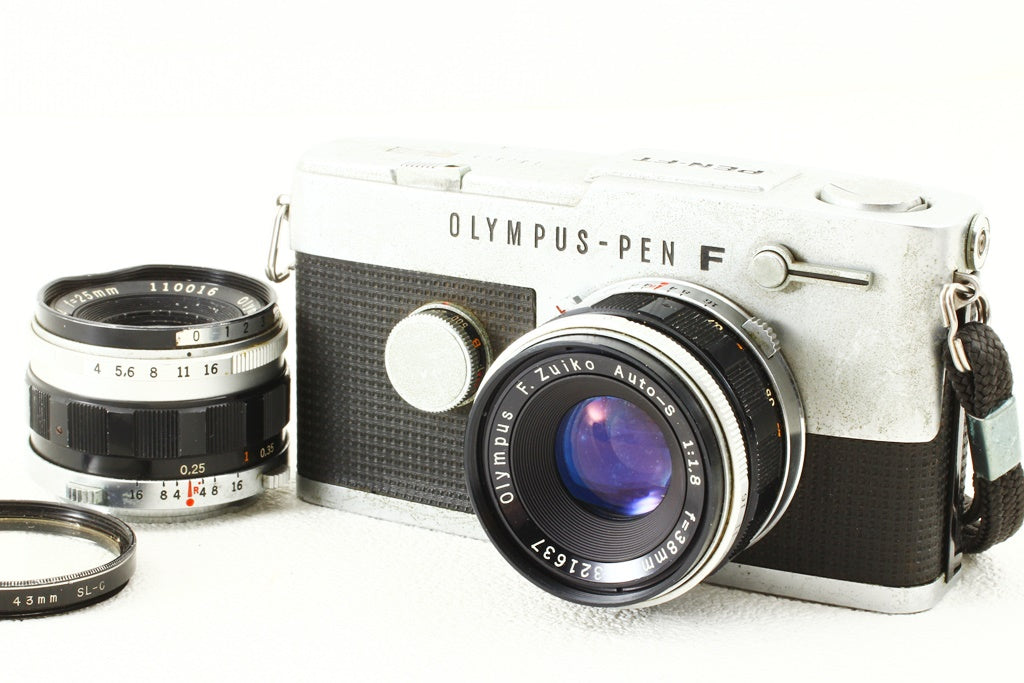 ジャンク品◆OLYMPUS PEN-FT F.ZUIKO Auto-S 38/1.8 E.ZUIKO auto-w 25/4