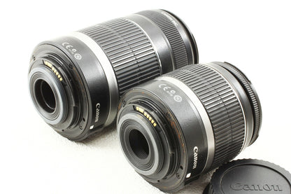 極上品◆Canon EF-S 18-55/3.5-5.6 IS EF-S 55-250/4-5.6 IS