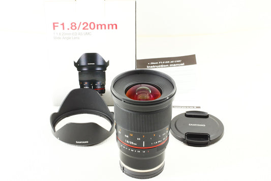 極上品◆SAMYANG 20mm F1.8 ED UMC AS Sony E