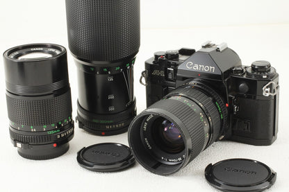 ジャンク品◆Canon A-1 レンズ3本 ワインダー