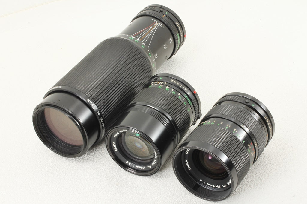 ジャンク品◆Canon A-1 レンズ3本 ワインダー