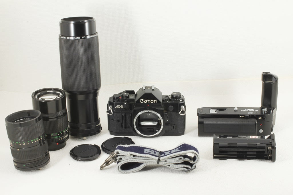 ジャンク品◆Canon A-1 レンズ3本 ワインダー