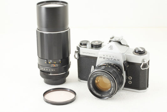 外観美品◆ASAHI Pentax レンズ付き 一眼レフフィルムカメラ