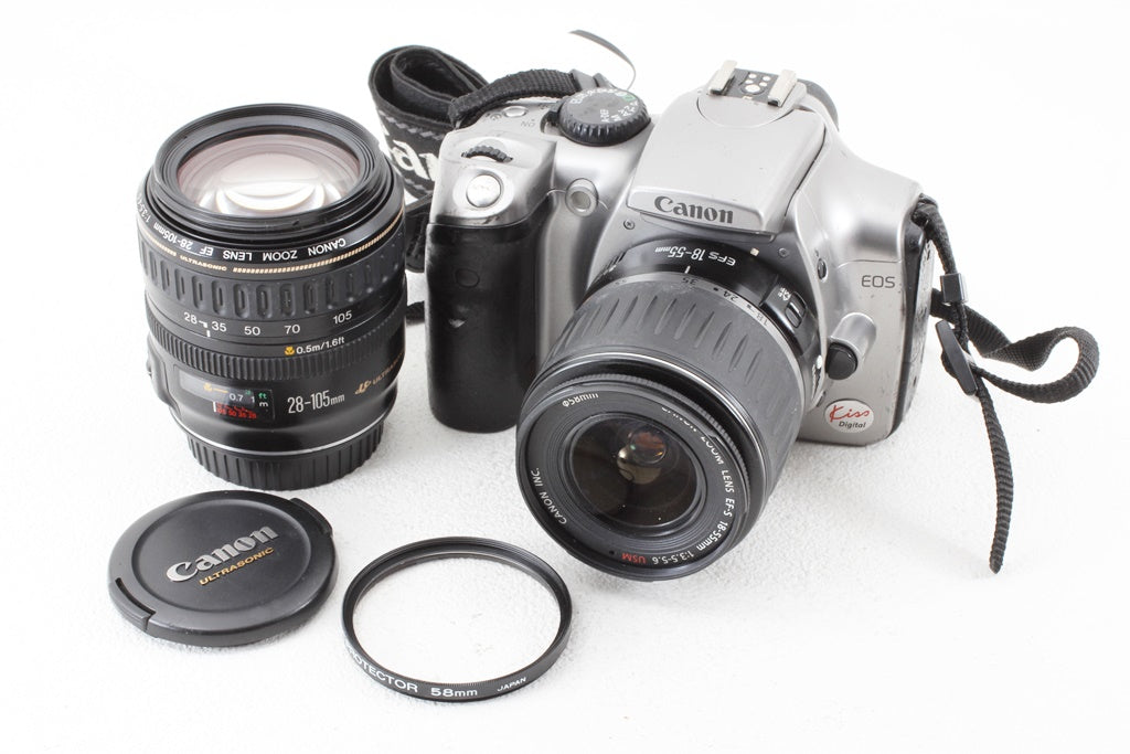 外観美品◆Canon EOS Kiss Digital ダブルレンズキット