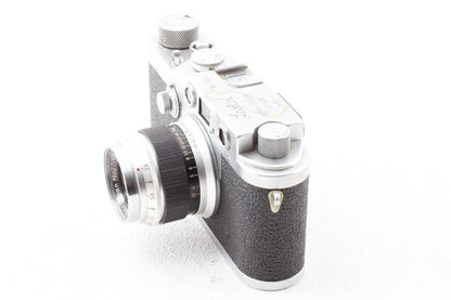 外観美品◆Leotax T Topcor 5cm F2.8