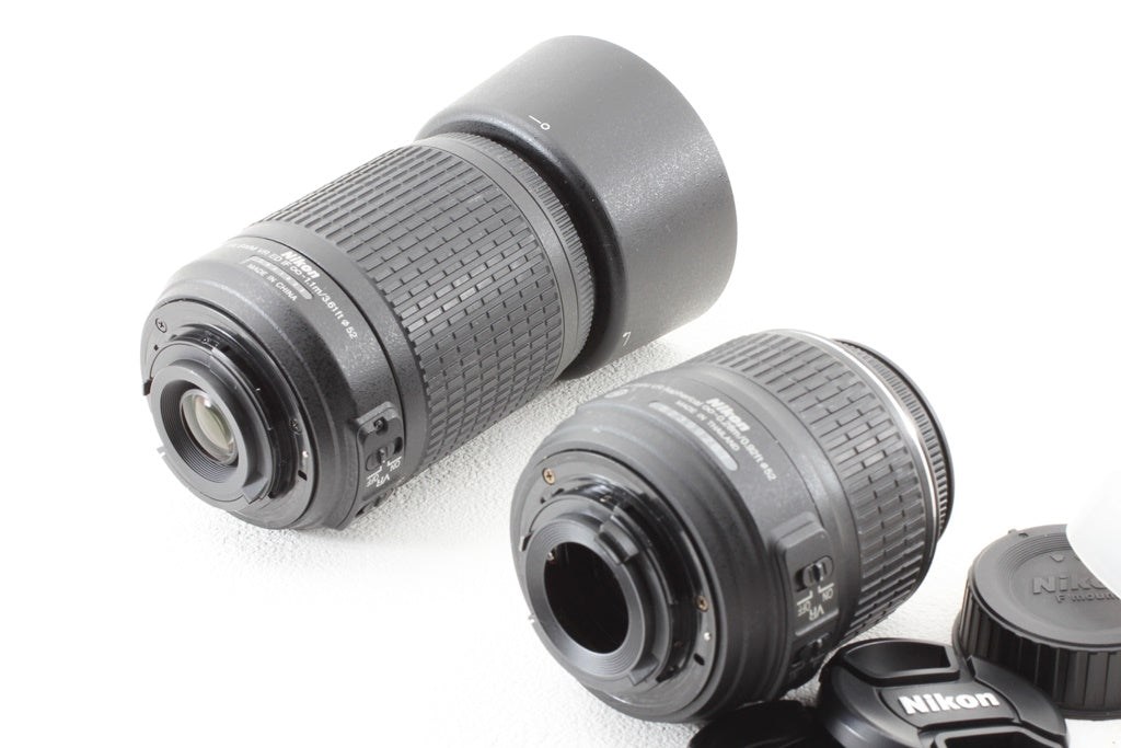 外観美品◆Nikon AF-S 18-55/3.5-5.6G VR AF-S 55-200/4-5.6G VR