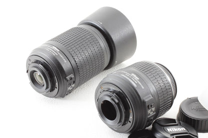 外観美品◆Nikon AF-S 18-55/3.5-5.6G VR AF-S 55-200/4-5.6G VR