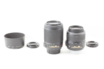 外観美品◆Nikon AF-S 18-55/3.5-5.6G VR AF-S 55-200/4-5.6G VR