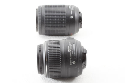 外観美品◆Nikon AF-S 18-55/3.5-5.6G VR AF-S 55-200/4-5.6G VR