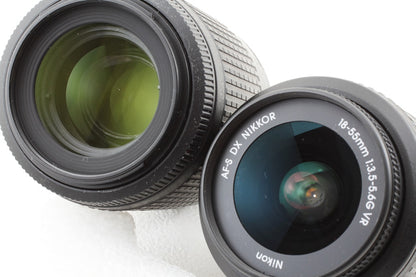 外観美品◆Nikon AF-S 18-55/3.5-5.6G VR AF-S 55-200/4-5.6G VR