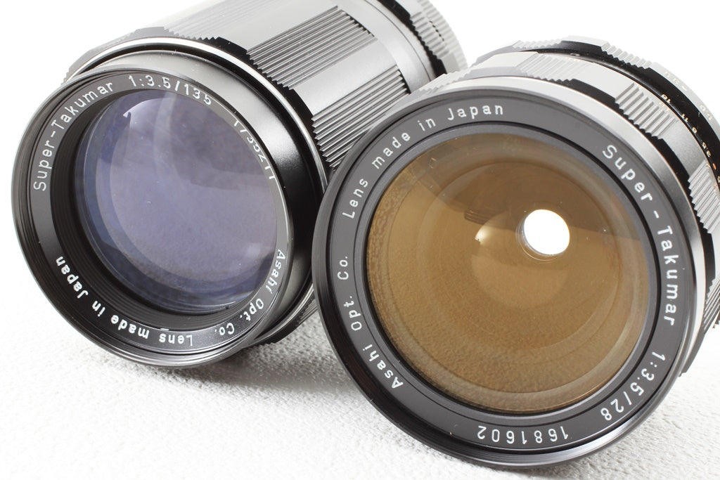 外観美品◆ASAHI PENTAX Super-Takumar 28mm F3.5 135mm F3.5