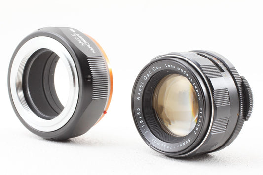 外観美品◆ASAHI Pentax Super Takumar 55/1.8 K&F
