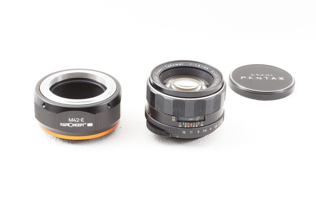 外観美品◆ASAHI Pentax Super Takumar 55/1.8 K&F