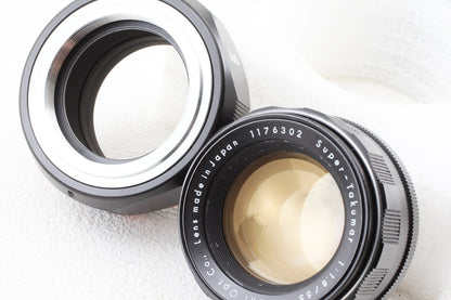 外観美品◆ASAHI Pentax Super Takumar 55/1.8 K&F