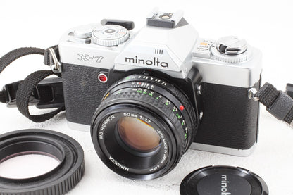 ジャンク品◆Minolta X-7 シルバー MD ROKKOR 50/1.7