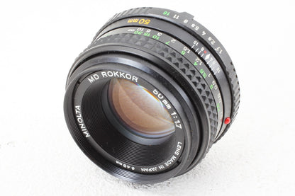 ジャンク品◆Minolta X-7 シルバー MD ROKKOR 50/1.7