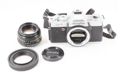 ジャンク品◆Minolta X-7 シルバー MD ROKKOR 50/1.7