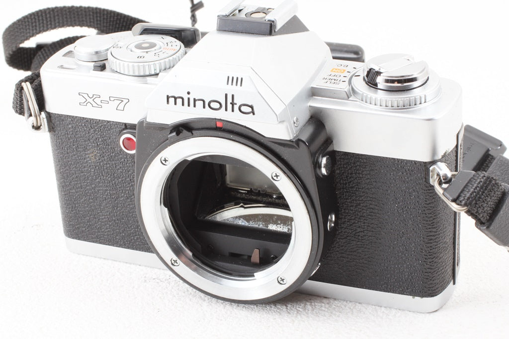 ジャンク品◆Minolta X-7 シルバー MD ROKKOR 50/1.7