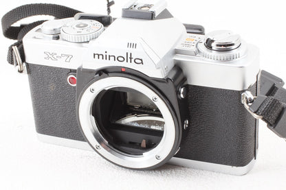 ジャンク品◆Minolta X-7 シルバー MD ROKKOR 50/1.7