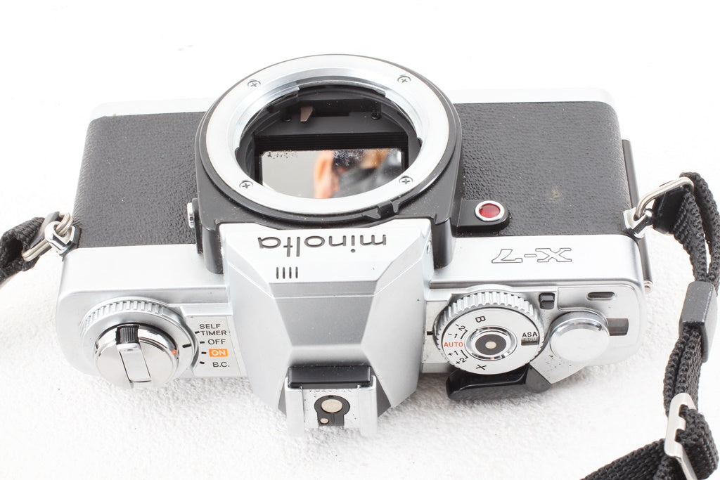 ジャンク品◆Minolta X-7 シルバー MD ROKKOR 50/1.7