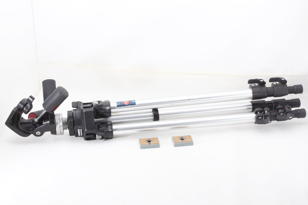 美品◆Manfrotto 三脚 ＃055C + 雲台