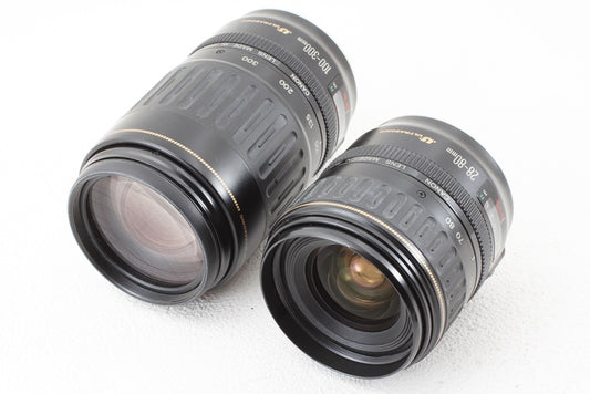 美品◆Canon EF 28-80/3.5-5.6 USM EF 100-300/4.5-5.6 USM