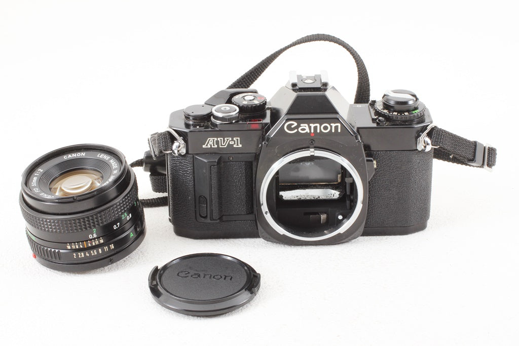 ジャンク品◆Canon AV-1 FD 50/2 レンズ付き