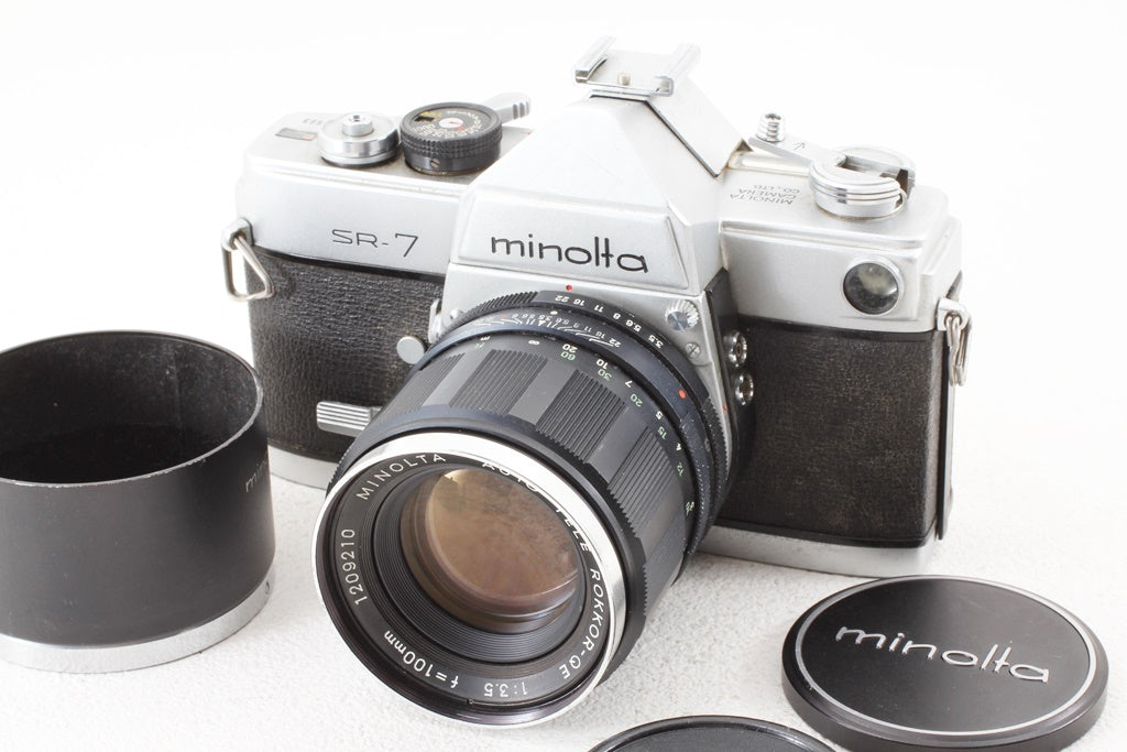 ジャンク品◆Minolta SR-7 AUTO TELE ROKKOR-QE 100/3.5