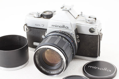 ジャンク品◆Minolta SR-7 AUTO TELE ROKKOR-QE 100/3.5