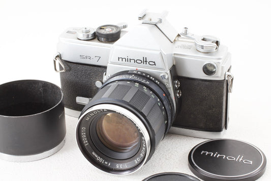 ジャンク品◆Minolta SR-7 AUTO TELE ROKKOR-QE 100/3.5