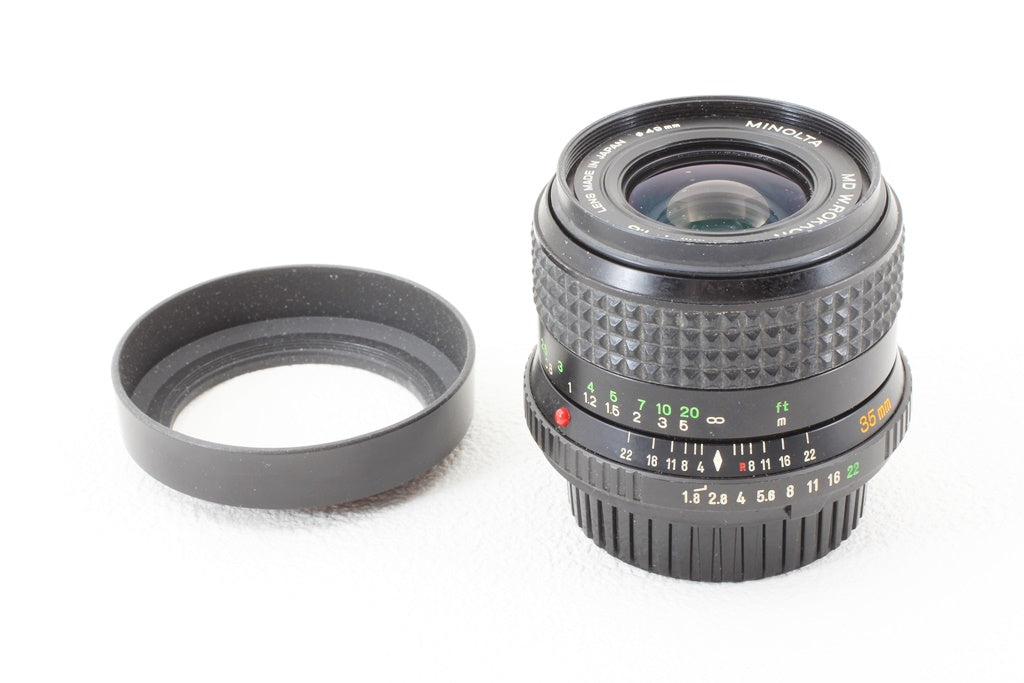 外観美品◆MINOLTA MD W.ROKKOR 35mm F1.8