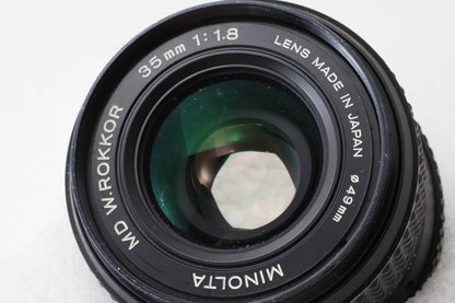 外観美品◆MINOLTA MD W.ROKKOR 35mm F1.8