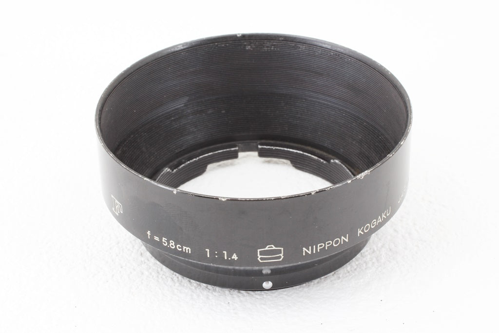 美品◆Nikon NIPPON KOGAKU 58mm 5.8cm F1.4 レンズ フード PAT.PEND