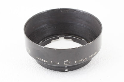 美品◆Nikon NIPPON KOGAKU 58mm 5.8cm F1.4 レンズ フード PAT.PEND