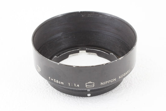 美品◆Nikon NIPPON KOGAKU 58mm 5.8cm F1.4 レンズ フード PAT.PEND