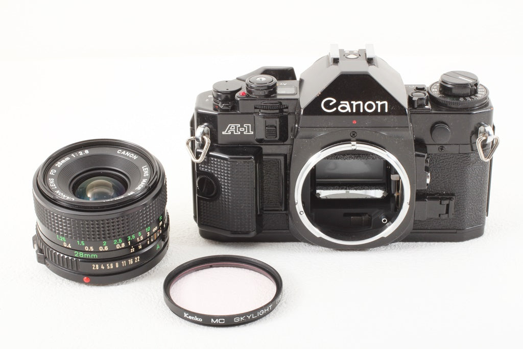 ジャンク品◆Canon A-1 FD 28/2.8 レンズ付き