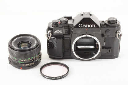 ジャンク品◆Canon A-1 FD 28/2.8 レンズ付き