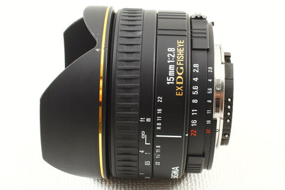 High quality ◆ SIGMA AF 15mm F2.8 EX DG Fisheye Nikon ◆ Fisheye lens